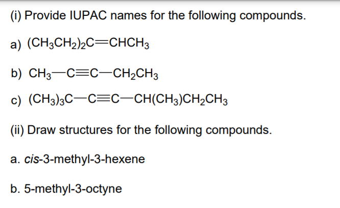 3 octyne structural formula