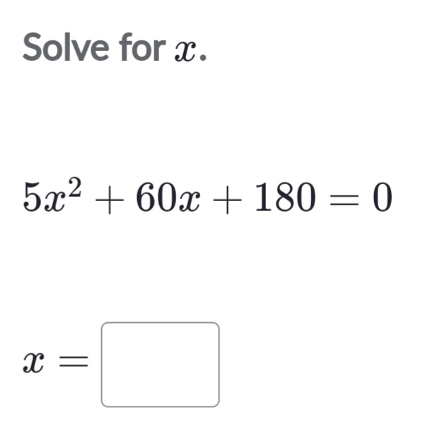 answered-solve-for-x-5x-60x-180-0-x-bartleby