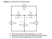 Answered: Problem 1: Consider The Circuit Shown… | Bartleby