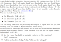 Answered: A Set Of Dice Is Called Intransitive… | Bartleby