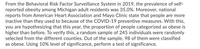 From the Behavioral Risk Factor Surveillance System in 2019, the prevalence of self-
reported obesity among Michigan adult residents was 35.0%. Moreover, national
reports from American Heart Association and Mayo Clinic state that people are more
inactive than they used to because of the COVID-19 preventive measures. With this,
you are hypothesizing that this year, the proportion of people categorized as obese is
higher than before. To verify this, a random sample of 245 individuals were randomly
selected from the different counties. Out of the sample, 98 of them were classified
as obese. Using 10% level of significance, perform a test of significance.
