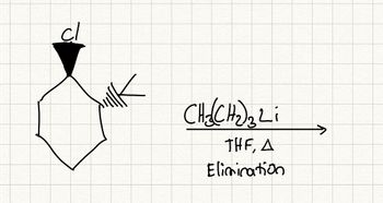 cl
CHÍCH) L
THF, A
Elimination