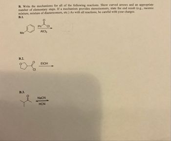 Answered: B. Write The Mechanisms For All Of The… | Bartleby