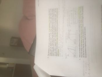 Conservation
of energy =
+ P₁= K₂ + P²₂
N
3. The pendulum will start to swing upwards. At the beginning of its swing, what kind of
energy does the pendulum have? It will swing up to a certain angle where it will
temporarily stop. What kind of energy does the pendulum have at the top of its swing?
Draw a diagram of the pendulum, showing the pendulum at the bottom (where it starts)
and also draw a diagram when it has been displaced to its maximum angle. Use the
diagrams to find the vertical height difference between the pendulum's initial position and
final position. At the beginning of its swin
has kinetic energy
At the top of its swing,
pe
Start
U
maximum
angle.
2
Jello
Pendulum has gro
Potentiale
vertical he
difference=
h=1-1 cose
d
4.
With your height difference from number 3, you're ready to use the conservation of energy.
Since the energy at the bottom of the swing must equal the energy at the top of the swing,
use that fact to find the velocity of the pendulum in terms of the length of the pendulum,
the acceleration of gravity g, angle 0, and the masses.
11/9/22, 7:56 AB
2
h=((1-cos)
ball
of the masses.