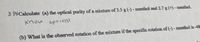 3 @Calculate (a) the optical purity of a mixture of 3.5 g (-)- menthol and 2.7 g(+) - menthol.
know opricOl
optical
(b) What is the observed rotation of the mixture if the specific rotation of )- menthol is -4g
