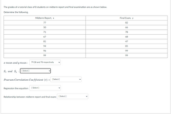 Answered: S and Sy [Select] Pearson Correlation… | bartleby