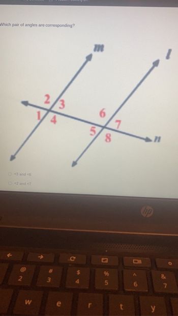 Answered: Which Pair Of Angles Are Corresponding?… | Bartleby