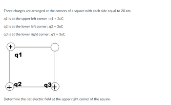 Answered: Three Charges Are Arranged At The… | Bartleby