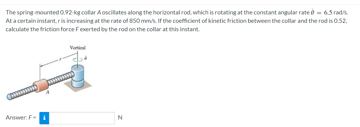 Answered: The spring-mounted 0.92-kg collar A… | bartleby