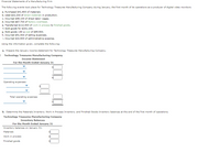 Answered: Financial Statements of a Manufacturing… | bartleby