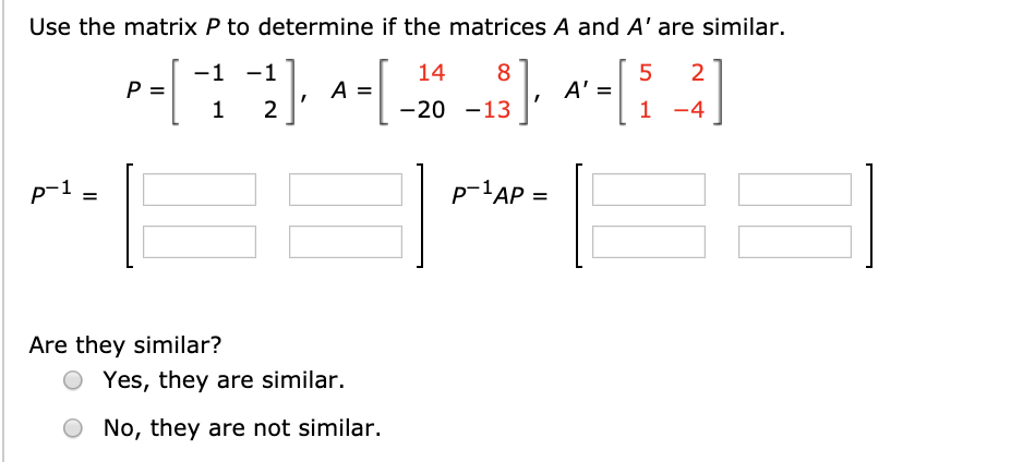 Answered Use The Matrix P To Determine If The Bartleby 3269