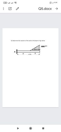 Answered: Q: Determine The Reaction Of The Wall… | Bartleby