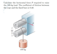 Answered: Calculate the horizontal force P…