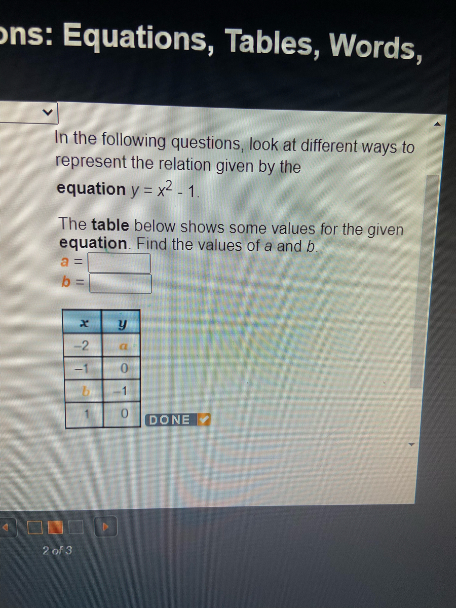 Answered Equation Y X2 1 The Table Below Bartleby