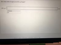 How many moles of argon are in 40.1 g of argon?
40.1 g =
%3D
mol
TOOLS
x10
terms of use contact us
| help
about us
careers
privacy policy
MacBook Air
