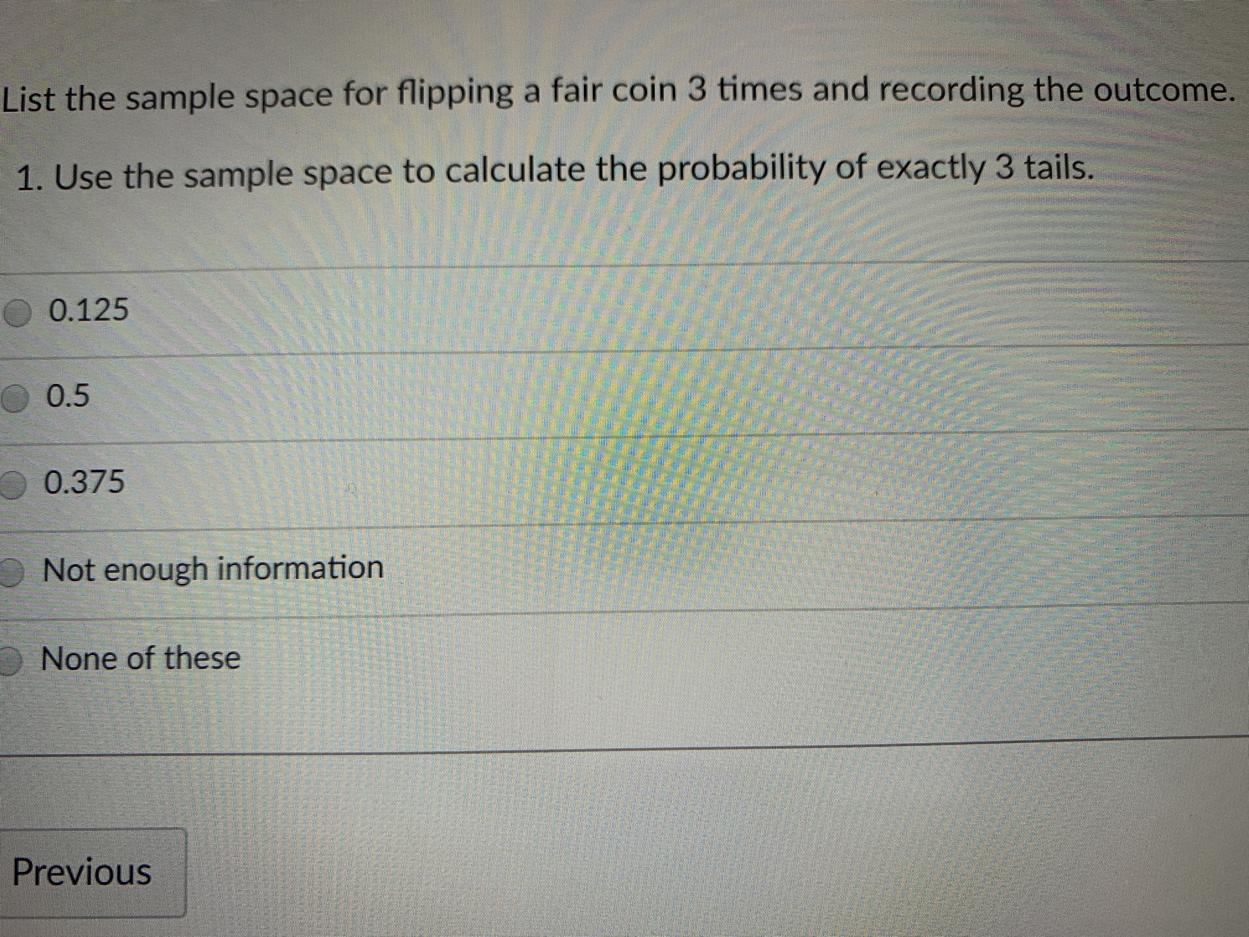 st the sample space
. Use the sample sp
