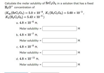 Answered Calculate The Molar Solubility Of Bartleby   Pbixtwe Thumbnail 