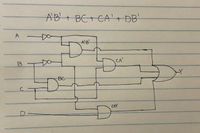 AB+ BE+ CA'+ DB
A
A'B'
CA
BE
DB'
