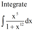 Integrate
.5
x
xp-
1+x"
