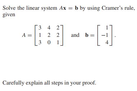 Answered Solve The Linear System Ax B By Using Bartleby