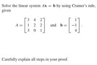 Answered Solve The Linear System Ax B By Using Bartleby