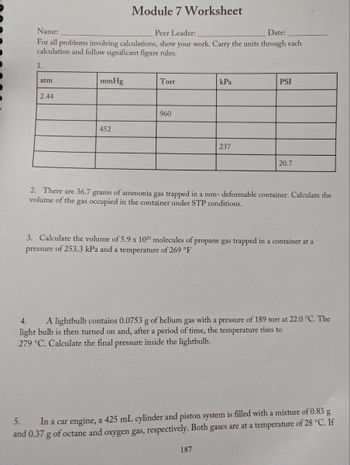 Answered: 3. Calculate the volume of 5.9 x 1023… | bartleby