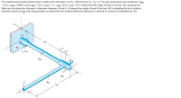 The cantilevered handle shown here is made from mild steel. Let Fy= 300 Ibf and Fx= Fz= 0. The part dimensions are as follows: doA
= 1.5 in, dAB= 0.875 in and dBc= 1.5 in, dcD=1 in, LAB=10 in, LCD= 12 in. Determine the angle of twist in the bar OC, ignoring the
fillets but including the changes in diameter between O and C. Compare the angle of twist if the bar OC is simplified to be of uniform
diameter equal to dAB. Use superposition to determine the vertical deflection (along the y-axis) at D, using the simplified bar OC.
2 in
A
LAB
doa
B
C
-in R.
2 in
daB
dBc
dco
Lco
