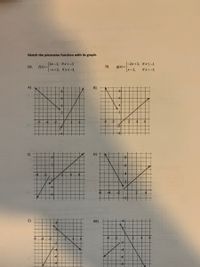 Answered: Match the piecewise function with its… | bartleby