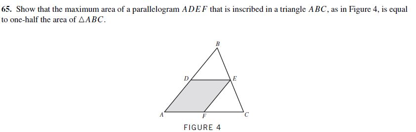 Answered: 65. Show that the maximum area of a… | bartleby