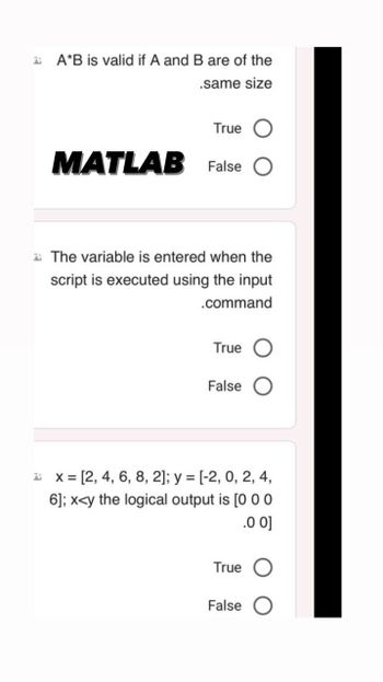 Answered: A*B Is Valid If A And B Are Of The… | Bartleby