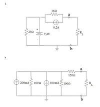 Answered: For The Following Circuits, Find The RL… | Bartleby