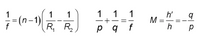 1 1 1
+
1
1
1
=(n-1)|
h'
M =
h
%3D
-
-
f
R, R
