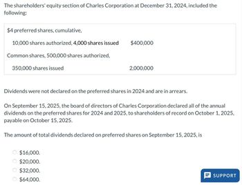 Answered: The Shareholders' Equity Section Of… | Bartleby