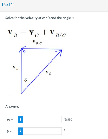 Answered: Part 2 Solve For The Velocity Of Car B… | Bartleby