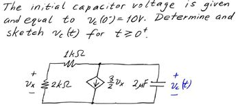 Answered: is given The initial capacitor voltage,… | bartleby