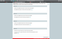 ABP
A www-awn.connectmath.com
Netflix
McGraw-Hill Connect Math
ALEKS
b My Questions | bartleby
Bb Grades – PSY 2210.03 (F20) Mind, Brai...
Stress at work: In a poll about work, 67% of respondents said that their jobs were sometimes or always stressful. Eleven
olo
workers are chosen at random. Round the answers to four decimal places.
Part 1 of 4
(a) What is the probability that exactly 10 of them find their jobs stressful?
The probability that exactly 10 of them find their jobs stressful is
Part 2 of 4
(b) What is the probability that more than 8 find their jobs stressful?
The probability that more than 8 find their jobs stressful is
Part 3 of 4
(c) What is the probability that fewer than 4 find their jobs stressful?
The probability that fewer than 4 find their jobs stressful is
Part 4 of 4
(d) Would it be unusual if fewer than 6 of them find their jobs stressful?
It (Choose one)
be unusual if fewer than 6 of them find their jobs stressful, since the
probability is
Submit Assignment
© 2020 McGraw-Hill Education. All Rights Reserved. Terms of Use
Privacy
...............................
