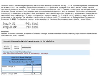 Answered: Required: Prepare an income statement, statement of retained ...