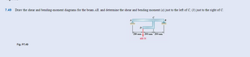 Answered: Draw The Shear And Bending-moment… | Bartleby