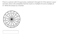 Answered: There is a spinner with 15 equal areas,… | bartleby