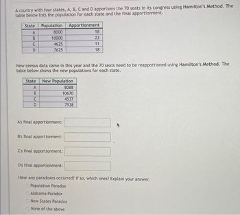 Answered: A Country With Four States, A, B, C And… | Bartleby