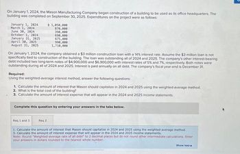 Answered: On January 1, 2024, The Mason… | Bartleby