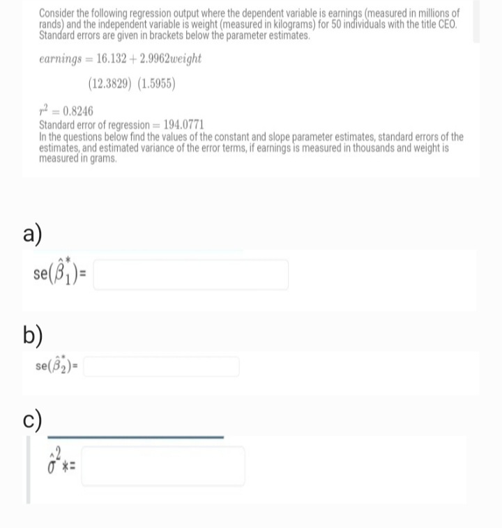 Answered Consider The Following Regression… Bartleby