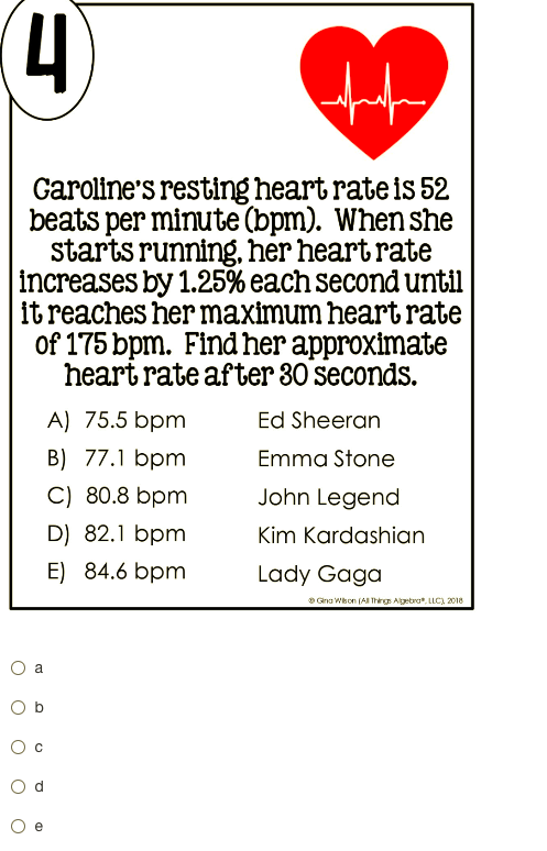 Answered: Garoline's resting rate is 52… | bartleby