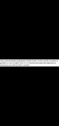 Answered: After reading the Kartilya ng Katipunan… | bartleby