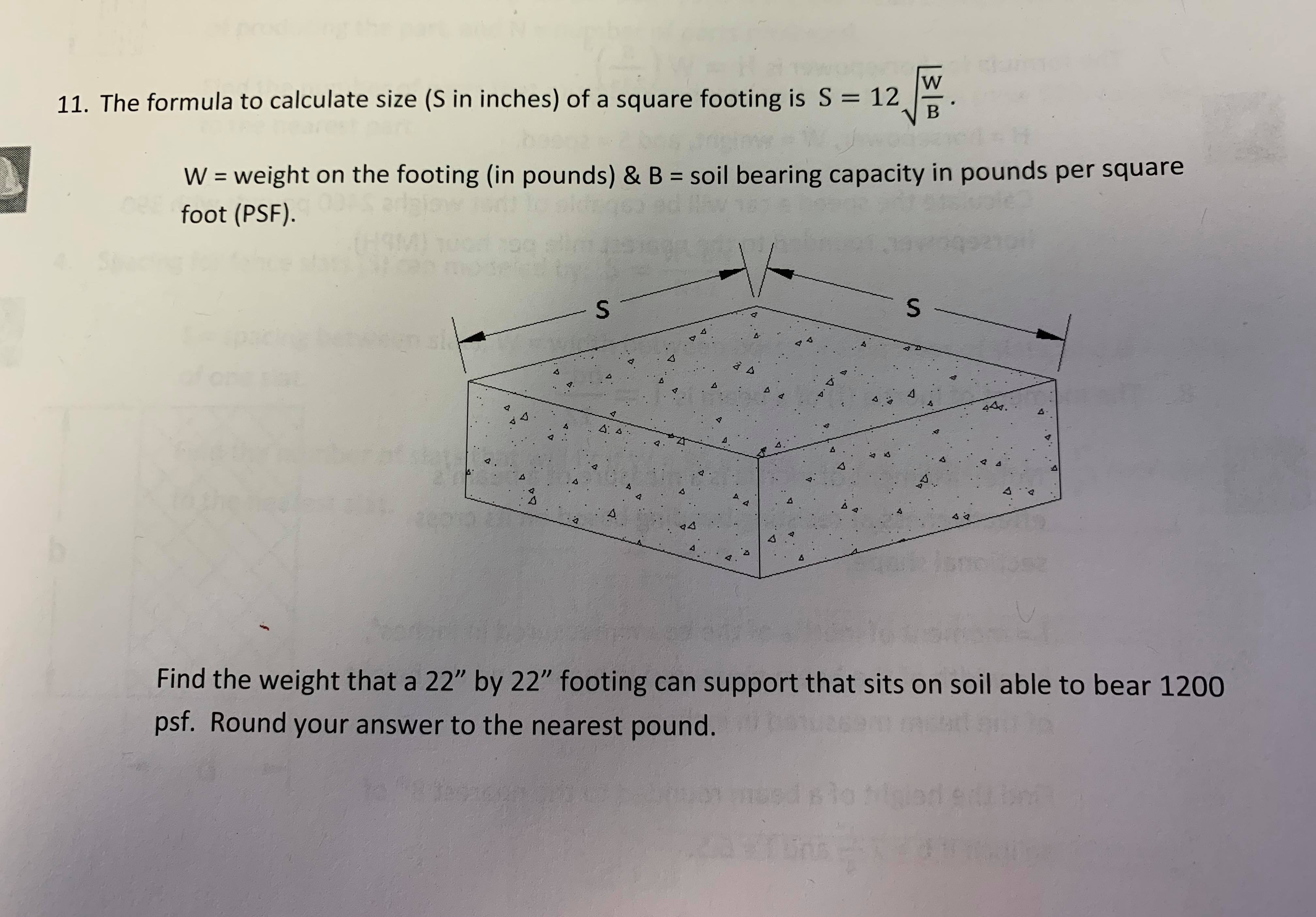 Answered: W B 11. The Formula To Calculate Size… | Bartleby