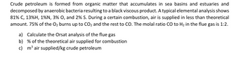 Answered: Calculate The Orsat Analysis Of The… | Bartleby