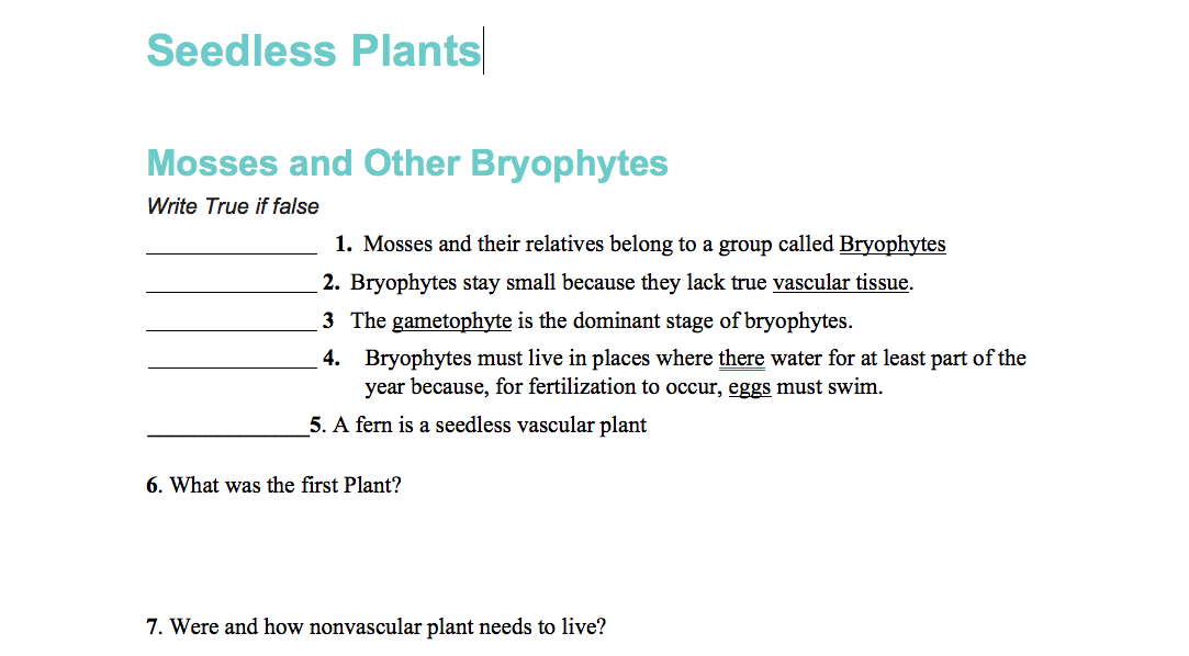 are vascular tissues present in bryophytes