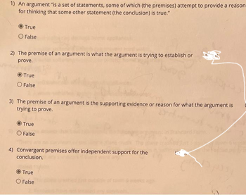 Answered: 1) An Argument "is A Set Of Statements,… | Bartleby