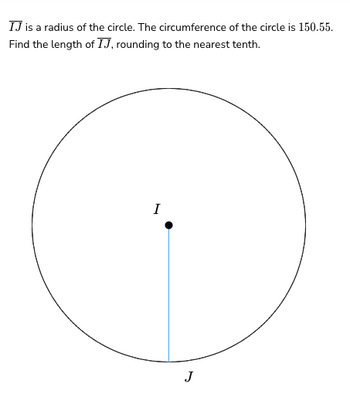 Answered: IJ is a radius of the circle. The… | bartleby