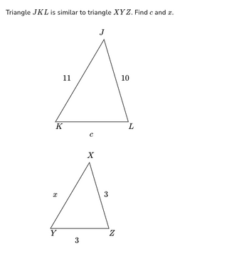 Answered: Triangle JKL Is Similar To Triangle… | Bartleby